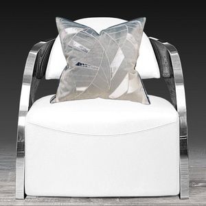 Luxe Home | Modern Grey & Silver Abstract Soft Velvet Faux Leather Pillow Cover